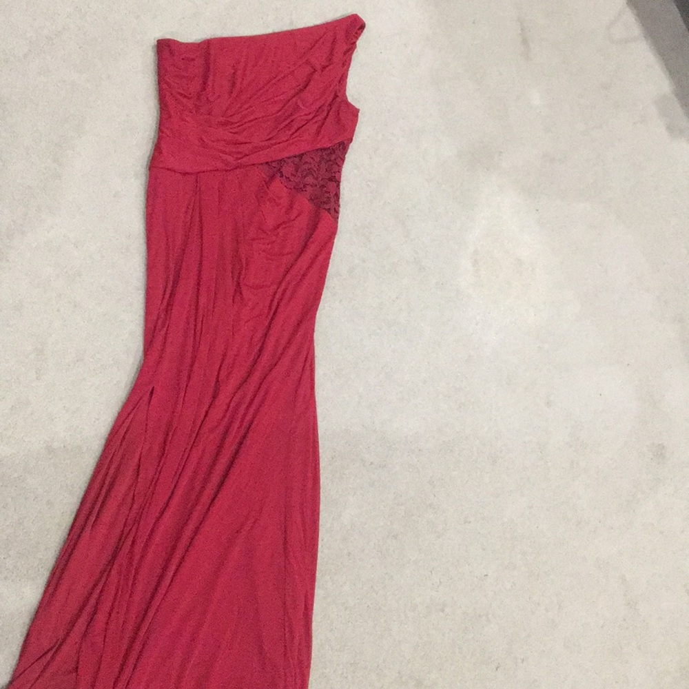 David’s bridal red apple dress prom wedding